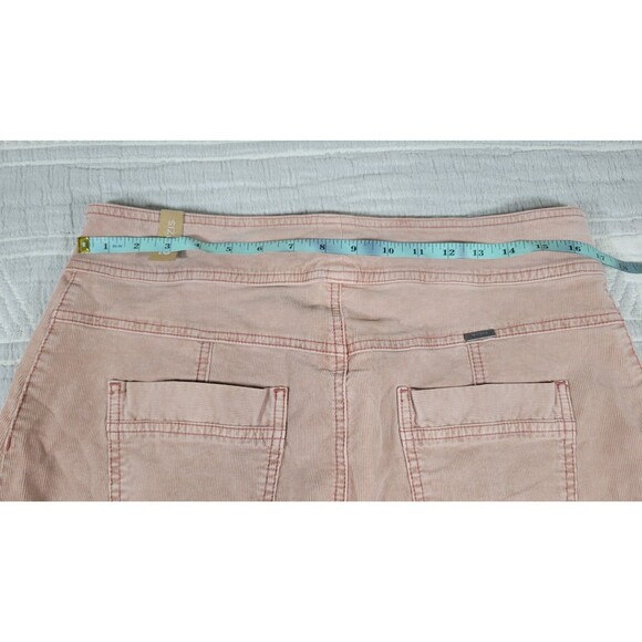 prAna Merrigan Skirt Women’s 12 NWT Organic Cotton Corduroy Button Front Pink - Picture 6 of 11